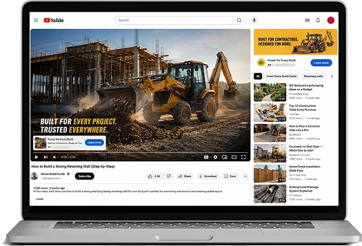 Construction Equipment Brand campaign strategy visual